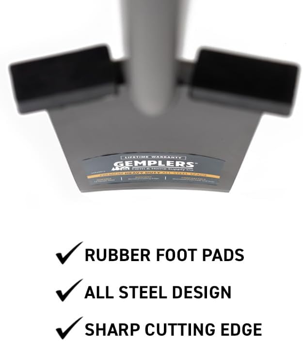 Gemplers All Steel Spade, Self-Sharpening Blade, Two Removable Footpads, 40.5" L