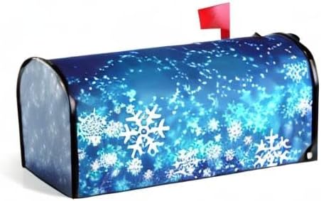 ALAZA Christmas Snowflakes Winter Mailbox Cover Standard Size-18"x 20.8"