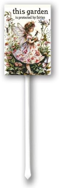 Uptell This Garden is Protected By Fairies Yard Signs with Stakes Aluminum Sign for House/Front Door Outdoor Decoration,Weather Resistant 8x12 Inch