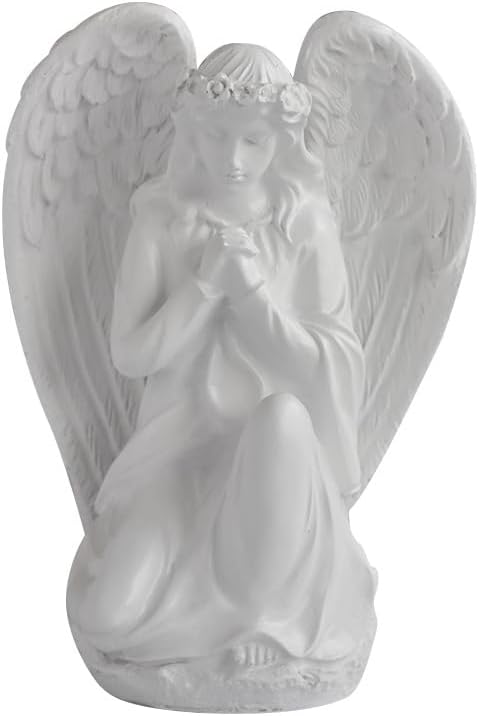 Asng Cherubs Angels Resin Garden Statue Figurine, Adorable Angel Sculpture Memorial Statue, Indoor Outdoor Home Garden Decoration (Praying Angels)