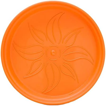 Mintra Home Garden Pots 4pk - Flowers, Herbs, Plants, Indoor, Outdoor, Colorful, Wholesale, Bulk (Orange, 19cm Diameter (7.5in))