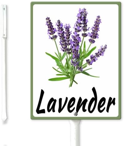 FemiaD Plant Label Signs Planted Herb Garden Markers Waterproof Aluminum Plant Stake Tags Lavender Sign for Nursery Indoor Outdoor Garden Decoration