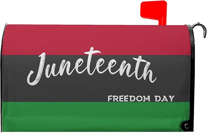 Juneteenth Mailbox Covers Freedom Day Magnetic Mailbox Covers Black History Month Mailbox Cover Holiday Mailbox Decorations for Garden Yard Farmhouse Standard Size 21x18 inch