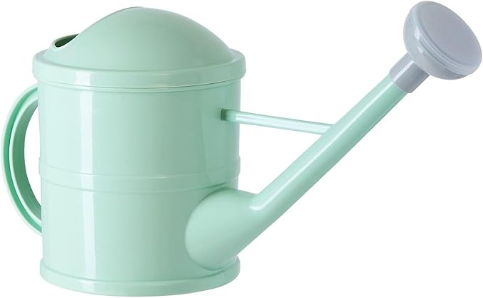 Farmlyn Creek Watering Can - Plant Waterer with Long Spout & Detachable Sprinkler Head - Compact Design for Indoor Garden - Kids Watering Can for Gardening - Green, 0.4 Gallon