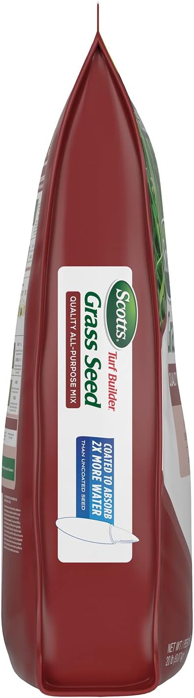 Scotts Turf Builder Grass Seed Quality All-Purpose Mix for Sunny and Shady Areas, 20 lbs.