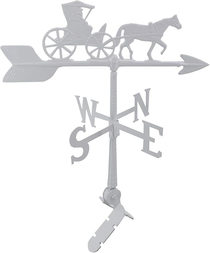 Montague Metal Products - Weathervane - Cast Aluminum Weathervane -Includes Roof Mount - 6 Colors Available (Country Doctor, White)