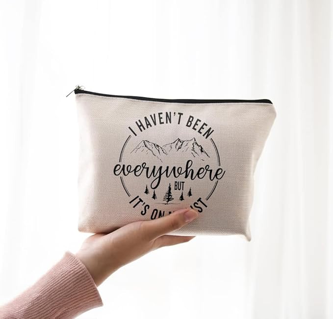 Travel Gifts for Women – 7OZ Scented Candle & Makeup Bag | Unique Gift for Women, Relaxing Aromatherapy, Stylish Cosmetic Bag for Travelers, Travel Christmas Gifts