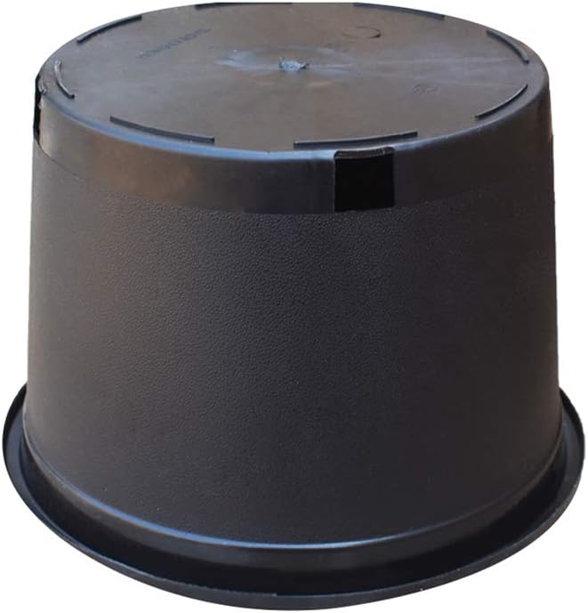 Nursery Pot 1 Gallon 1 Gal 2 Gal 3 Gal 5 Gal 7 Gal 10 Gal 15 Gal Nursery Container Injection Molded Pot Fit for Plants Soil Growers or Hydroponics (10,5 Gallon Short)