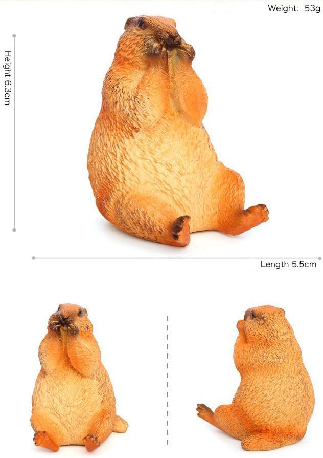 4PCS Groundhog Figurine Groundhog Sculpture Groundhog Model Animal Model Home Decoration Outdoor Garden Statue