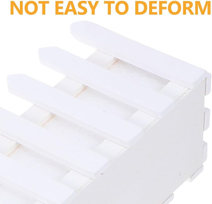 DOITOOL Wooden Picket Fence Planter Box with Foam Inserts, Wood Window Box DIY Plant Basket Container Decorative Garden Planter for Artificial Flower Plants Garden Decor, White - 19.7 x 4.4 x 3.6 in