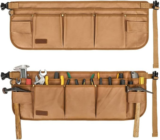 Tool Belt Pouches for Men Utility Belt Electrician Tool Bag Canvas Gardening Waist Tool Pouch with 13 Pockets for Men Women Carpenters Electricians Mechanics, Adjustable