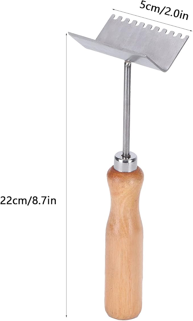 Beekeeping Shovel, 8.7x2.0x2.4in Queen Bee Excluder Bee Frame Tool Stainless Steel Honey Scraper Shovel for Garden