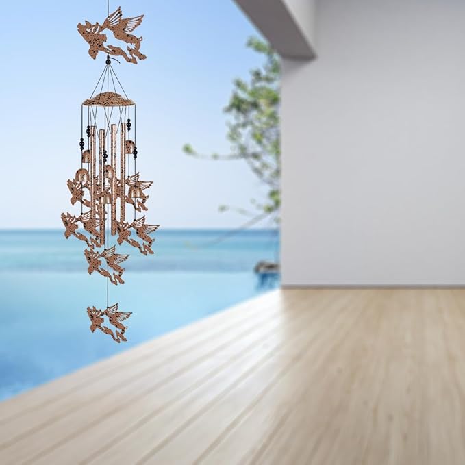 37" Flying Pigs Wind Chimes for Garden,Home,Balcony,Yard,Outdoor Decor, Sympathy Wind Chimes, Wind Catcher, Blessing Wind Bell, Pig Ornament Gifts for Mom, Pig Lovers,Grandma, Family, Women, Friend
