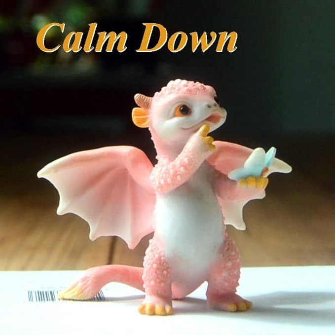 Garden Miniature Fairy Dragon Figurine- Thinking Dragon