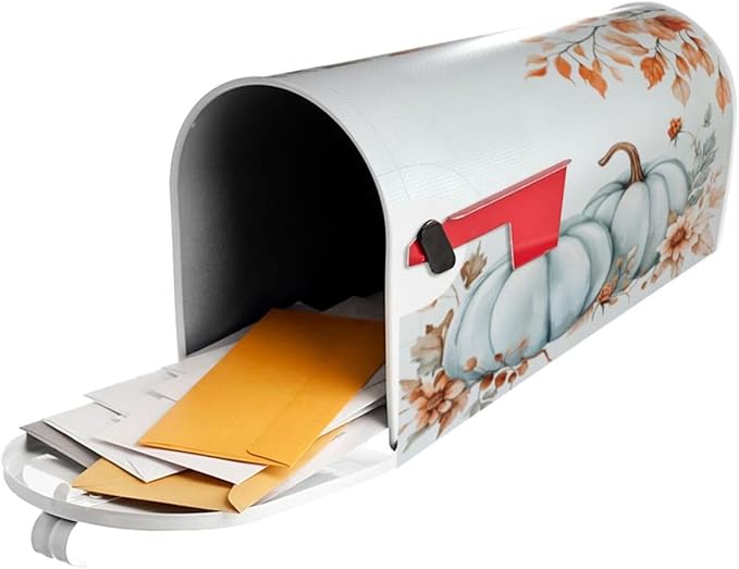 DADABULIU Mailbox Covers Pumpkin Fall Leaf Thanksgiving Magnetic Letter Post Box Cover Standard Size 25.5 x 21 Inch Garden Yard Home Decorative