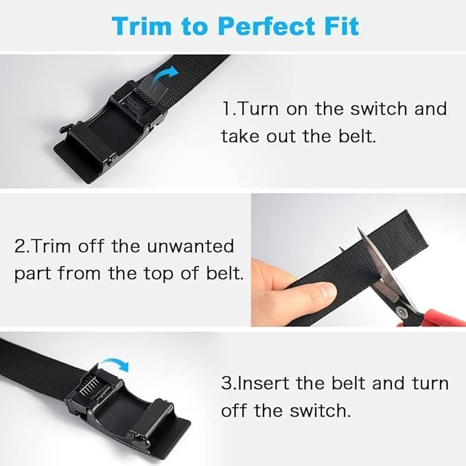 DOOPAI Belt Men, elastic golf belts for men, 2 Pack Nylon Ratchet Belt Mens Belts Casual, Adjustable Trim to Fit