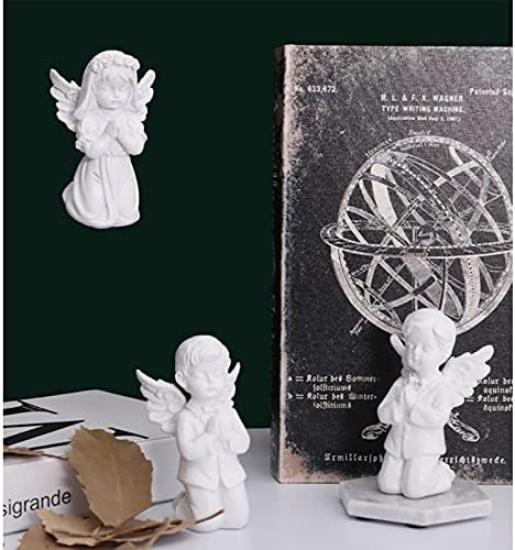 Asng Cherubs Angels Resin Garden Statue Figurine, Adorable Angel Sculpture Memorial Statue, Indoor Outdoor Home Garden Decoration (Praying Cherub-Girl)