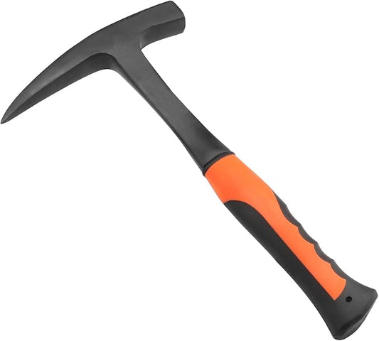 28 oz Rock Pick Hammer, 12 Inch All Steel Rock Pick Hammer, by GENHAKON.