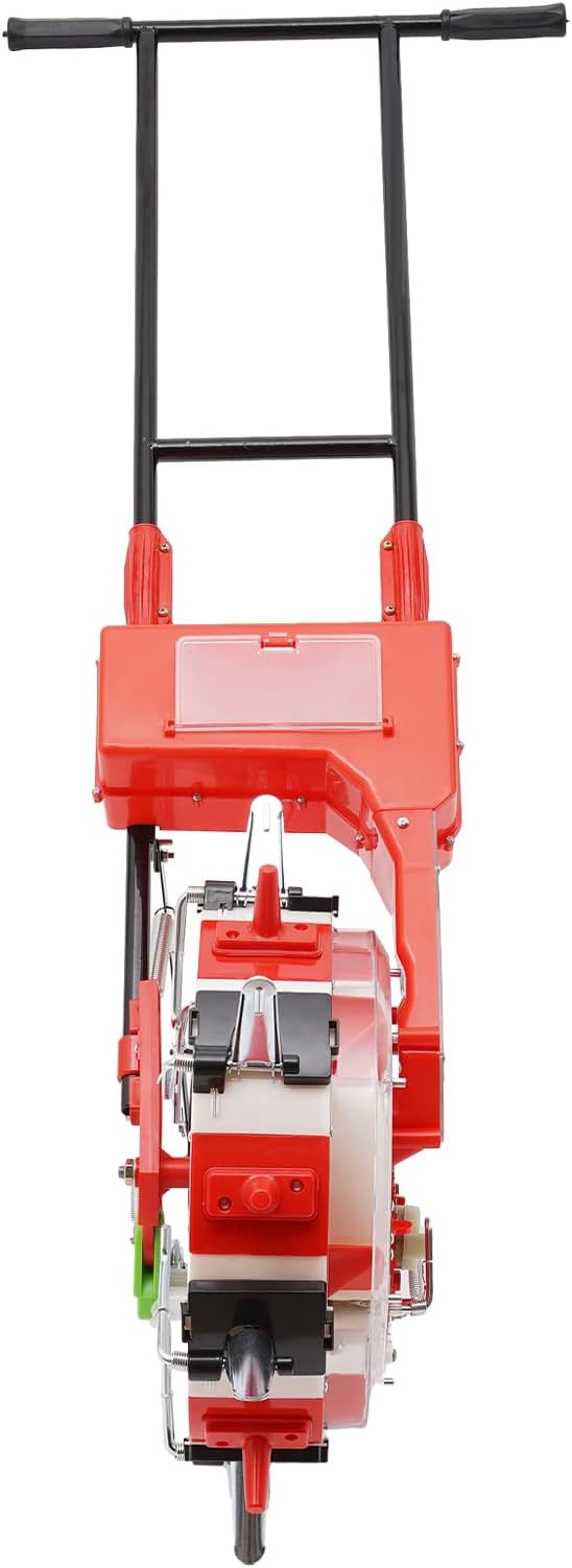 Manual Hand-Push Seeder,6 Nozzles Hand-Push Roller Seeding,Garden Seeder,Durable Sweet Corn Planter, Accurate Seed Drill for Gardeners,8.27Lbs Storage Box, Quantitative Sowing (1-2 Seeds)