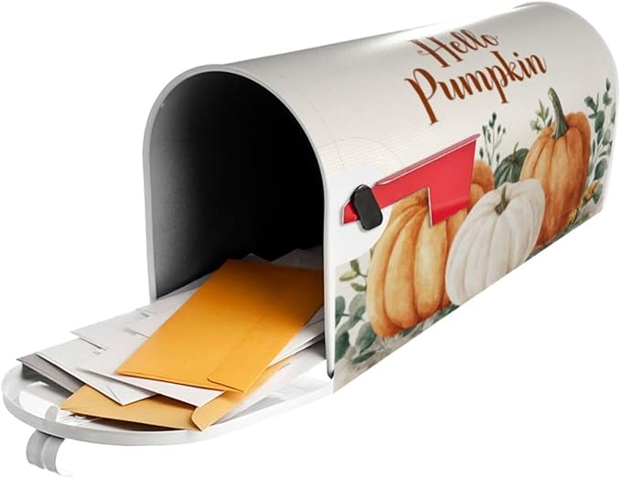 Mailbox Covers Pumpkin Watercolor Fall Thanksgiving Pumpkin Watercolor Fall Thanksgiving Magnetic Letter Post Box Cover Standard Size 21 x 18 Inch Garden Yard Home Decorative