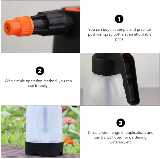 Hand Pressure Gardening Water Bottle 1L Spray Can for Indoor and Outdoor Use for Plants Flowers and Car Washing Sturdy Lightweight Design