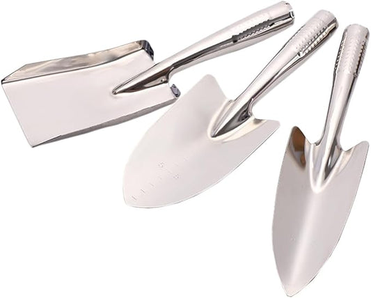 Stainless Gardening Shovel Set,Heavy Duty One-Piece Small Garden Trowel Hand Shovel Gardening Tools for Planting, Digging, Weeding, Moving and Smoothing, Gardening Gifts for Women