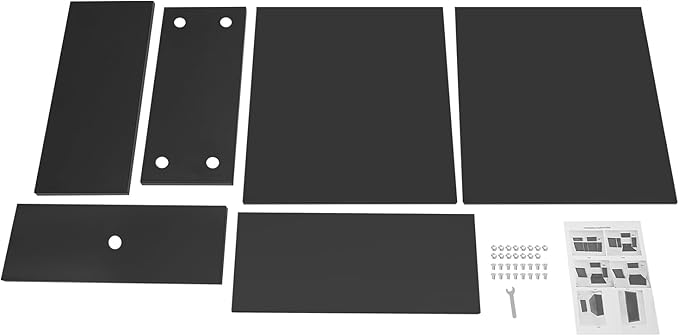 Metallic Heavy Outdoor/Indoor Planter Box, Seamless Large Metal Planter for Tall Trees, Plants, Flowers, No Assembly Required (Black, 24 * 10 * 24 inch)