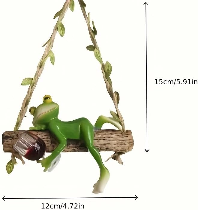 Garden Swing Frog, Suitable for Decorating Balconies, Gardens, and Flower pots. Seasonal Decorations and Unique Designs Make it Perfect