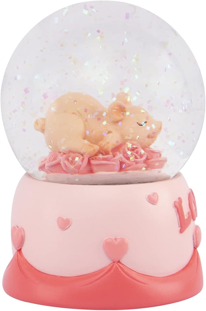 Pig Statue Mini Pig Figurine, Resin Home Decor, Lucky Animal Garden Statue for Micro Landscape (Crystal Pig)