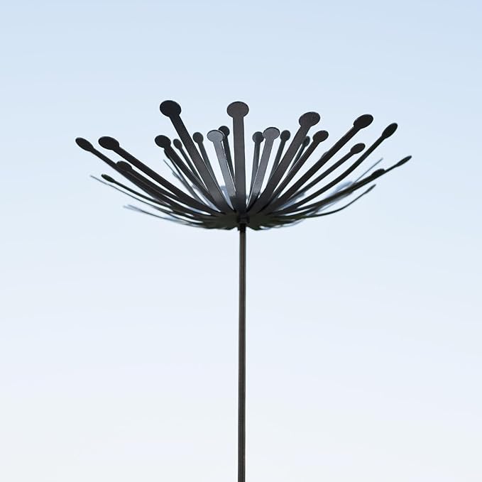 Metal Flowers - Unique Dandelion Design Outdoor Garden Stakes, Durable Weather-Resistant Steel, Easy Installation, Large Yard Art for Plants and Small Decorations, Ideal for Garden Enthusiasts