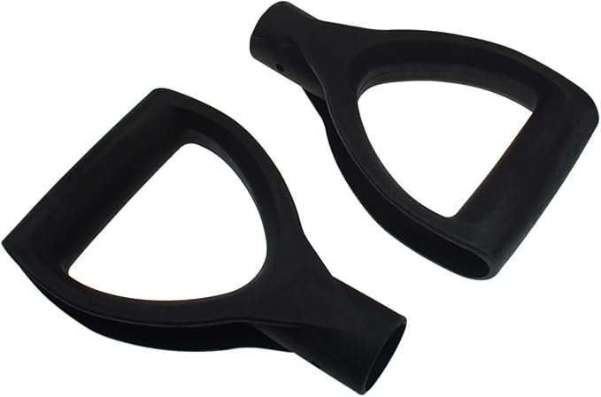 2PCS D Shaped Plastic Grip 32mm/1.26" Inner Diameter Replacement Shovel Handle Black Garden Accessories for Garden Shovel and Camp Shovel