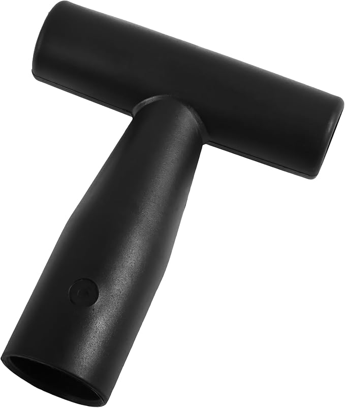 ID 1.34" Black Shovel T-Shaped Grip Handle,PVC Shovel T Straight Grip Handle,Plastic Spade Replacement Snow Removal Garden Accessorie Backyard Digging,5.12×4.33-in(H*T)