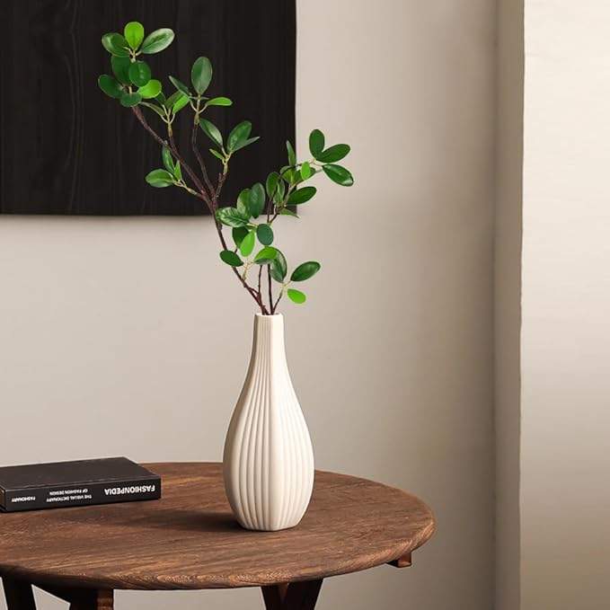 Artificial Plants Faux Greenery Eucalyptus Stems,Faux Branches for Vase Filler,Artificial Ficus Twig Branches Stems for Shop Garden Office Home Décor (6, Stems03)