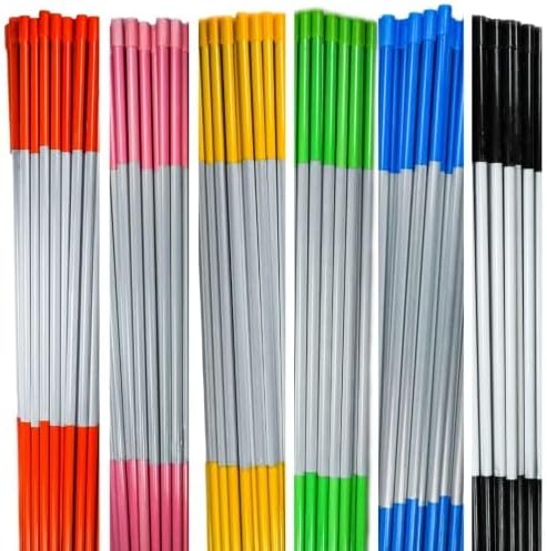 4ft Pro Snow Stakes - 48" x 5/16" Driveway Markers, Pointed Tip, Hy Viz Reflective Tape, Armor Cap (Choose Color/Quantity) (20, Green)