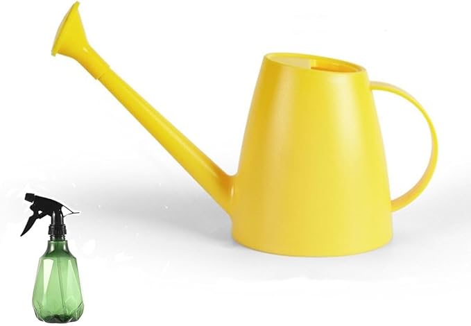 Indoor Plant Watering can, Outdoor Garden Flower Small Watering can, Outdoor Plant Long Spray Bottle 1.8L 1/2 Gallon, with a complimentary 11.8-Ounce Spray Bottle (Dark Green)
