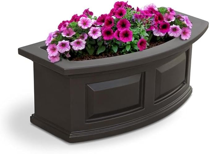 Pemberly Row 2ft Traditional Plastic Window Box in Espresso Finish