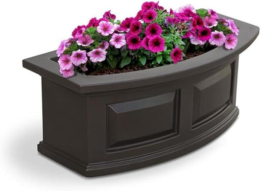 Pemberly Row 2ft Traditional Plastic Window Box in Espresso Finish