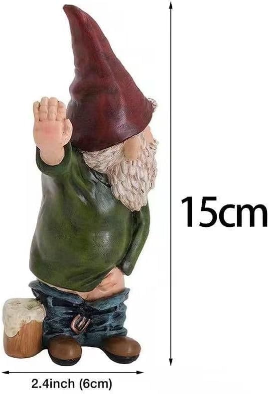 Funny Garden Gnomes Statues Decorations, Funcky Gift Ornaments Decor Gnomes Figurines Garden Summer Lawn Decor Birthday Gifts for Women Mom Grandma 5.9 Inch