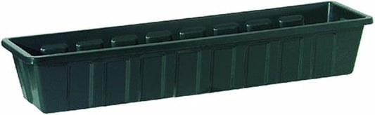 Root & Vessel Poly-Pro Plastic Flower Box Planter, Hunter Green, 30-Inch