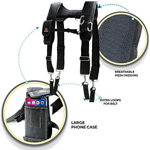 TradeGear Electrician’s 4-Point Suspender Harness – Designed for Comfort & Durability – Ideal for All Electrician Tools