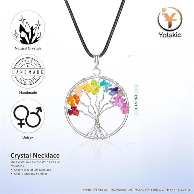 YATSKIA Red Jasper Crystal Tree of Life - Crystals and Stones - Home Office Decor - Desk Accessories - Bonsai Tree - Gemstones and Crystals