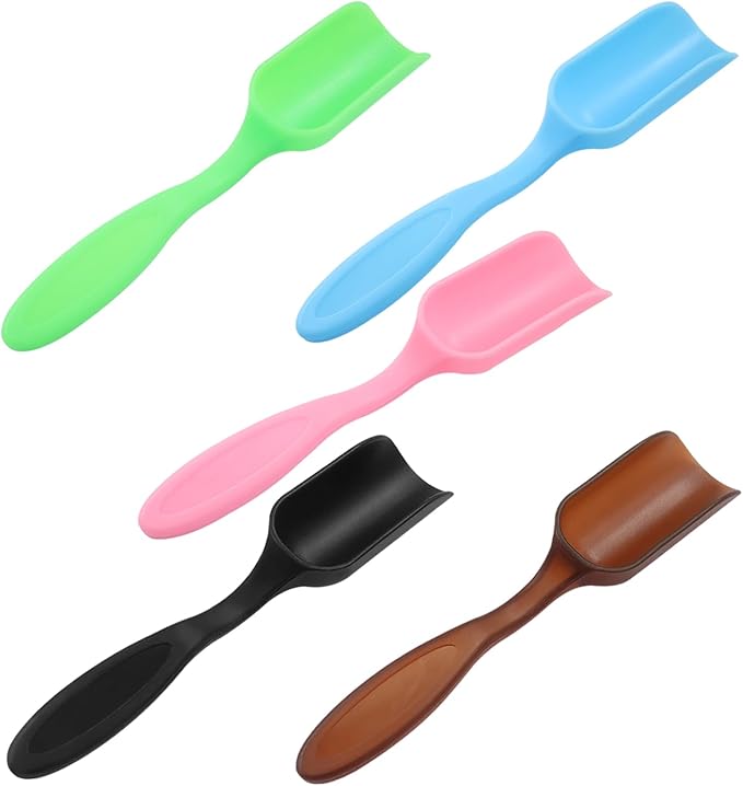 5Pcs Plastic Mini Gardening Shovel Spoons Soil Scoops, Colorful Mini Shovel for Planting, Digging, Transplanting Succulents, Potted Flowers, or Milk Powder, Lightweight and Easy to Clean