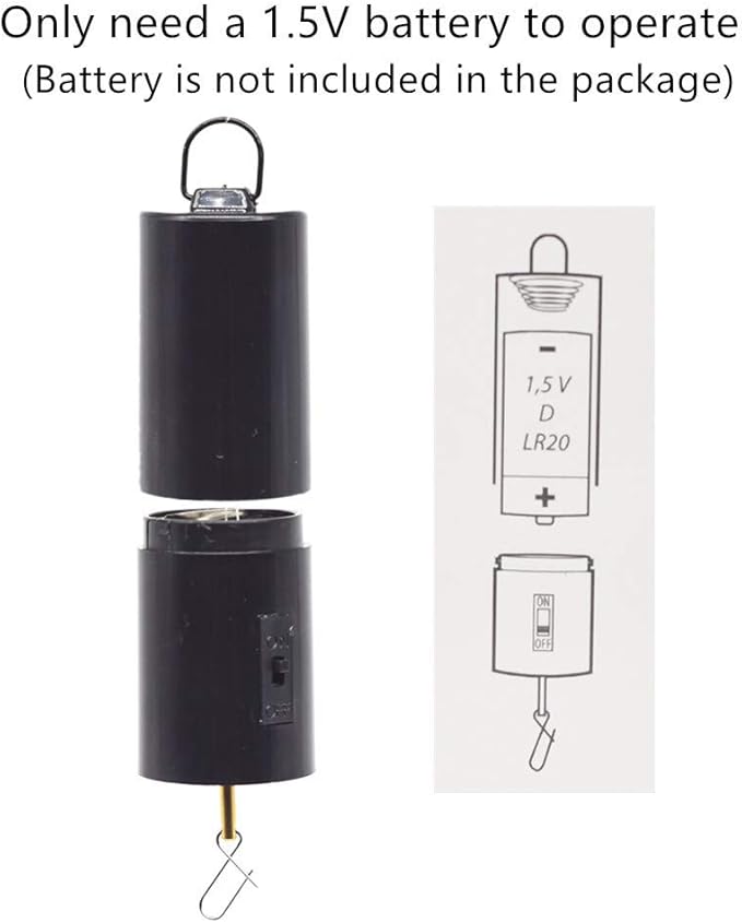 FENELY Wind Spinner Motor Battery Operated for Hanging Display Yard Black Wind Spinners Outdoor Sculptures - Load Capacity of 4 Pounds