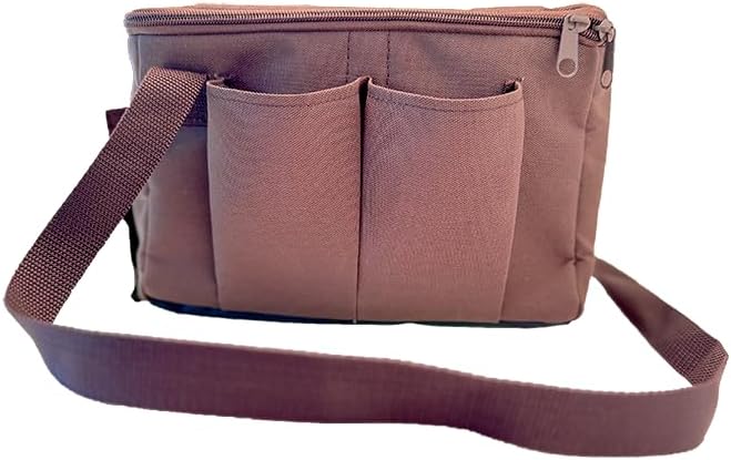 SEED PACKET ORGANIZER and GARDEN TOOL TOTE BAG with Water Resistant Bottom, Index Cards, Side Pockets, Notebook Straps and Shoulder Strap