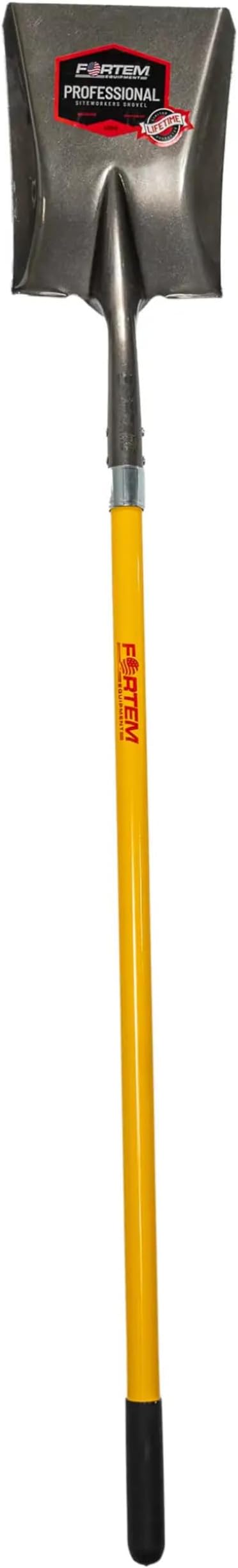 FORTEM Professional Grade Flat Shovel with 48" Fiberglass Handle