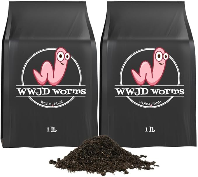 Organic Worm Castings for Plants 2 Lb - Vermicast from Red Worms for Composting - Soil Amendments & Gardening Soil for Outdoor Vegetables - Fine & Crumbly Worm Castings for Indoor Plants