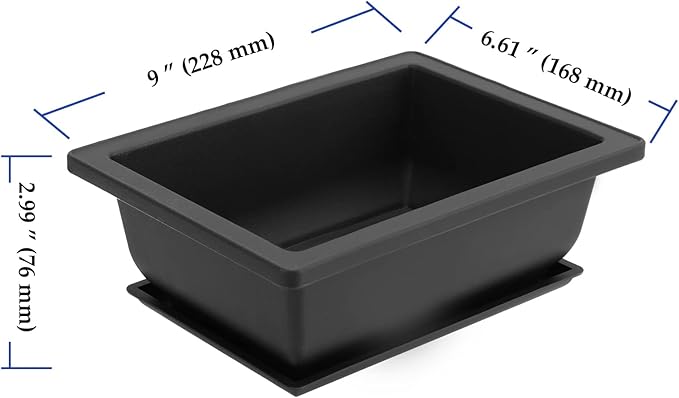 20 PCS 9 Inch Bonsai Training Pots, Rectangular Bonsai Plants Growing Pot with 20 Humidity Trays and Drainage Built-in Mesh for Garden, Yard, Office, Porch, Balcony, Home Decoration