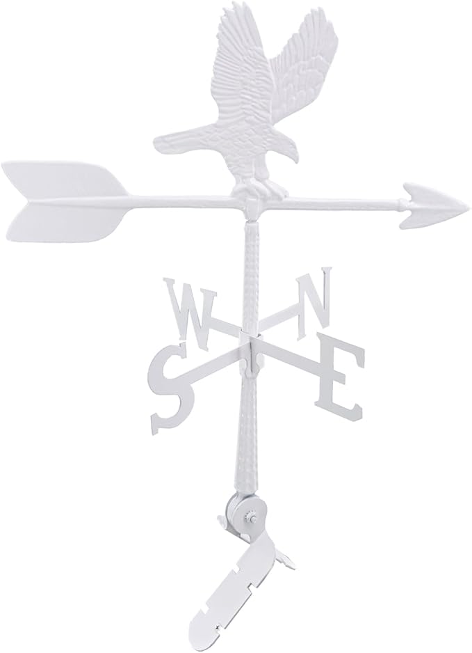 Montague Metal Products - Weathervane - Cast Aluminum Weathervane -Includes Roof Mount - 6 Colors Available (Eagle, White)