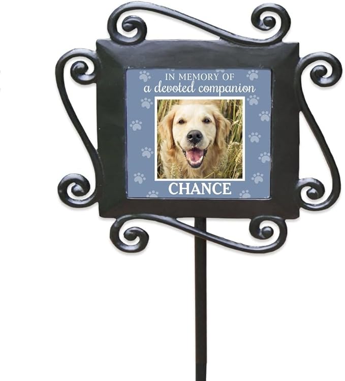 in Memory of A Devoted Companion Personalized Pet Memorial Garden Stake with Photo