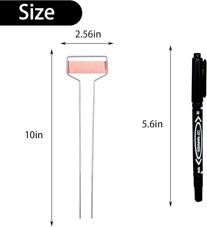 Wehhbtye 20 PCS 10 Inch Metal Plant Label Stakes-Copper Metal Plant Tags,High Copper Plate Plant Labels,Coppers Plant Tags with 1 Maker Pen for Flowers, Vegetables, Seedlings, Seed,etc